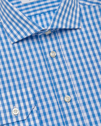 Camicissima Men’s Slim Fit Checked Shirt – Light Blue | 100% Cotton | Classic Full Sleeves