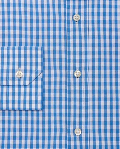 Camicissima Men’s Slim Fit Checked Shirt – Light Blue | 100% Cotton | Classic Full Sleeves