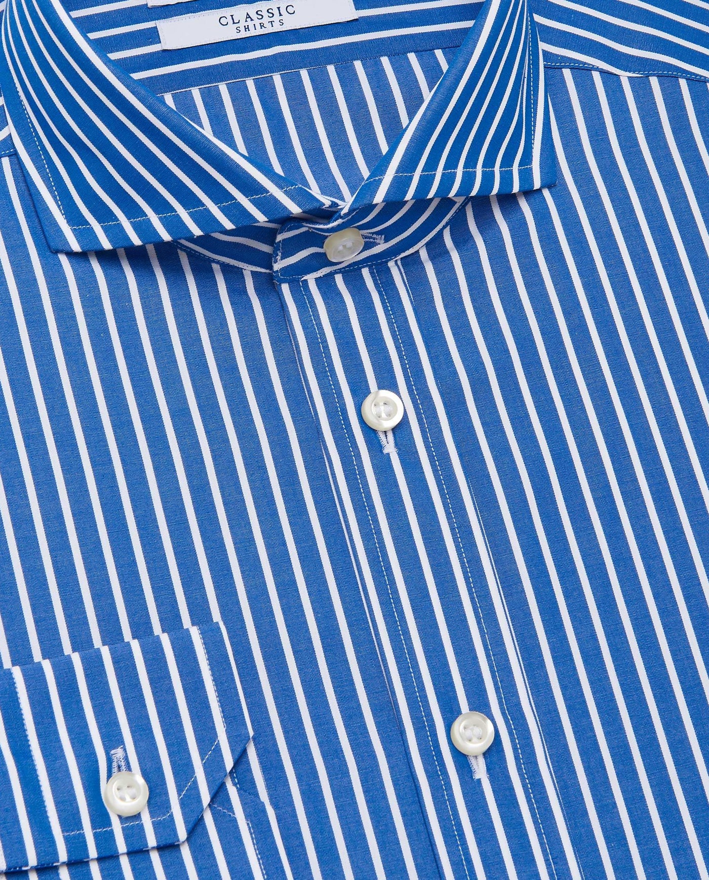 Camicissima Men’s Slim Fit Striped Blue Shirt – 100% Cotton | Classic Full Sleeves