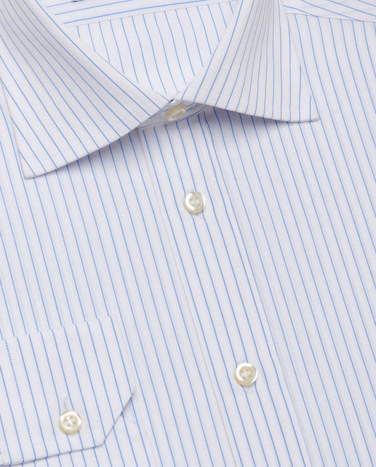Camicissima Men’s Slim Fit Striped Shirt – Light Blue | 100% Cotton | Classic Full Sleeves
