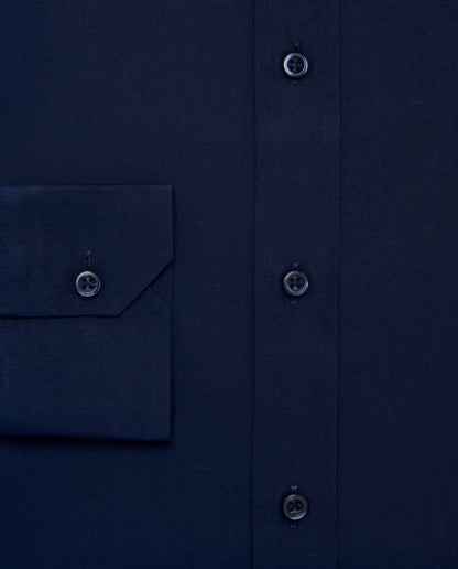 Camicissima Men’s Slim Fit Plain Shirt – Dark Blue | 100% Cotton | Classic Full Sleeves