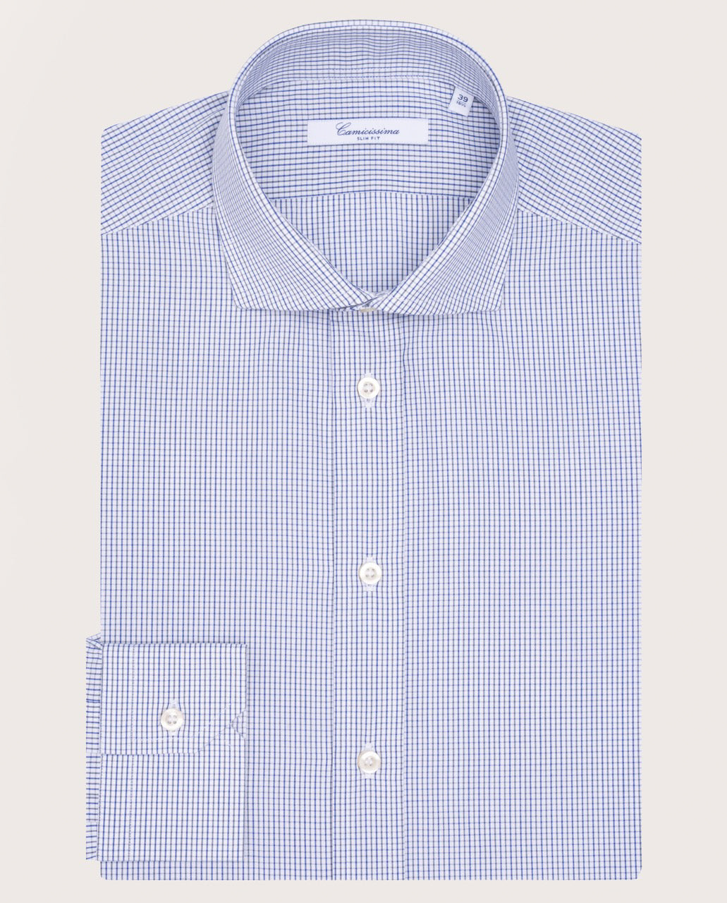 Camicissima Blue Checkered Fancy Cotton Shirt