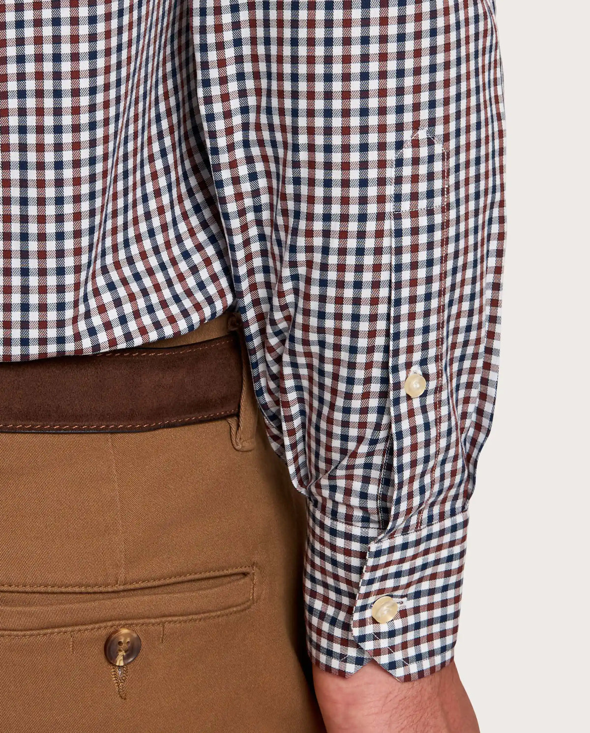 Camicissima Brown-Blue Checkered Twill Shirt