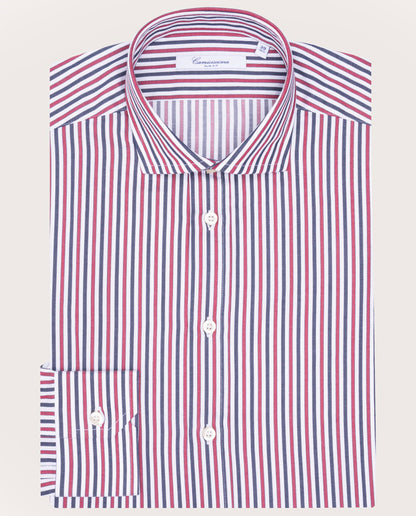 Camicissima Red 'n' Blue Striped Twill Shirt