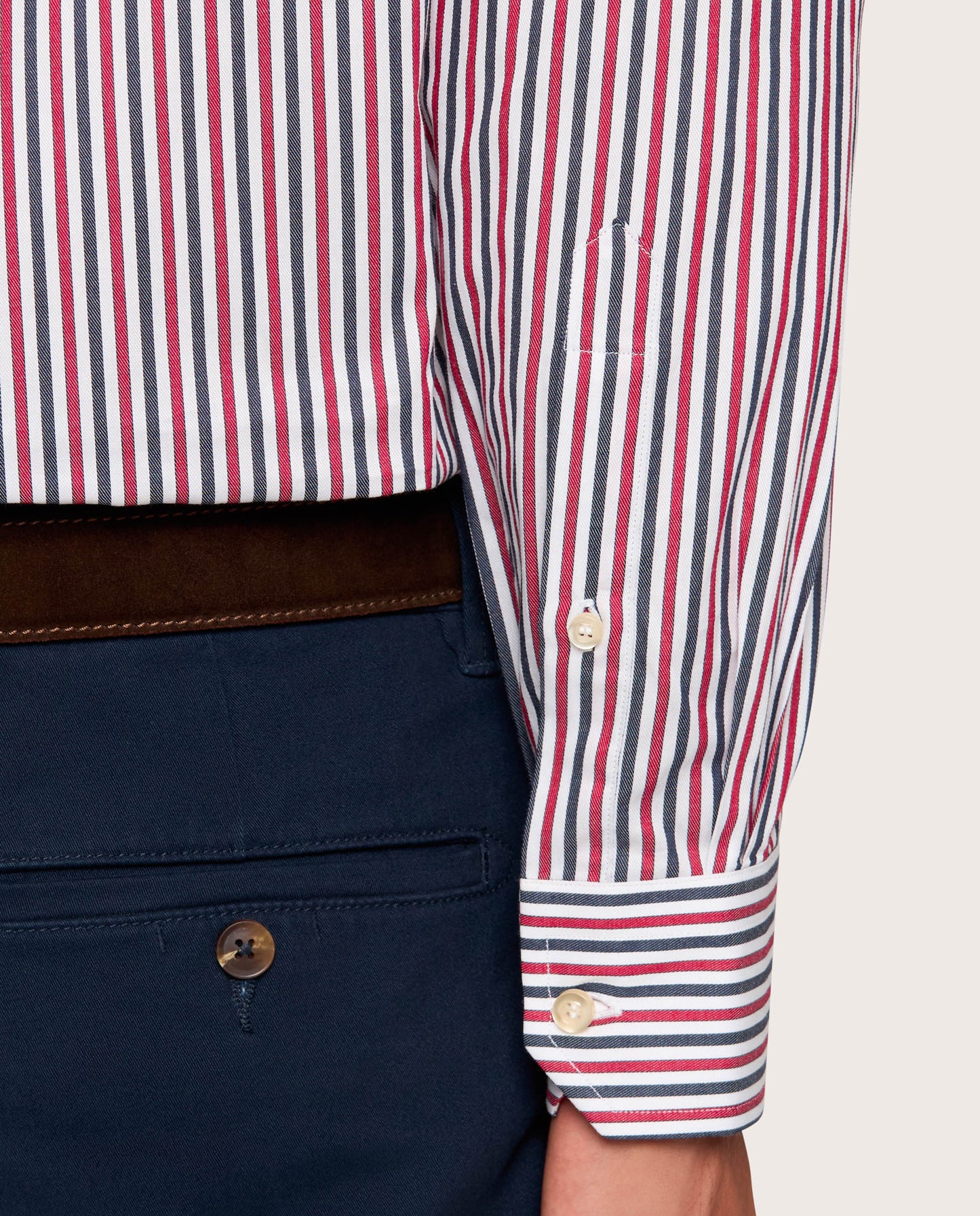 Camicissima Red 'n' Blue Striped Twill Shirt