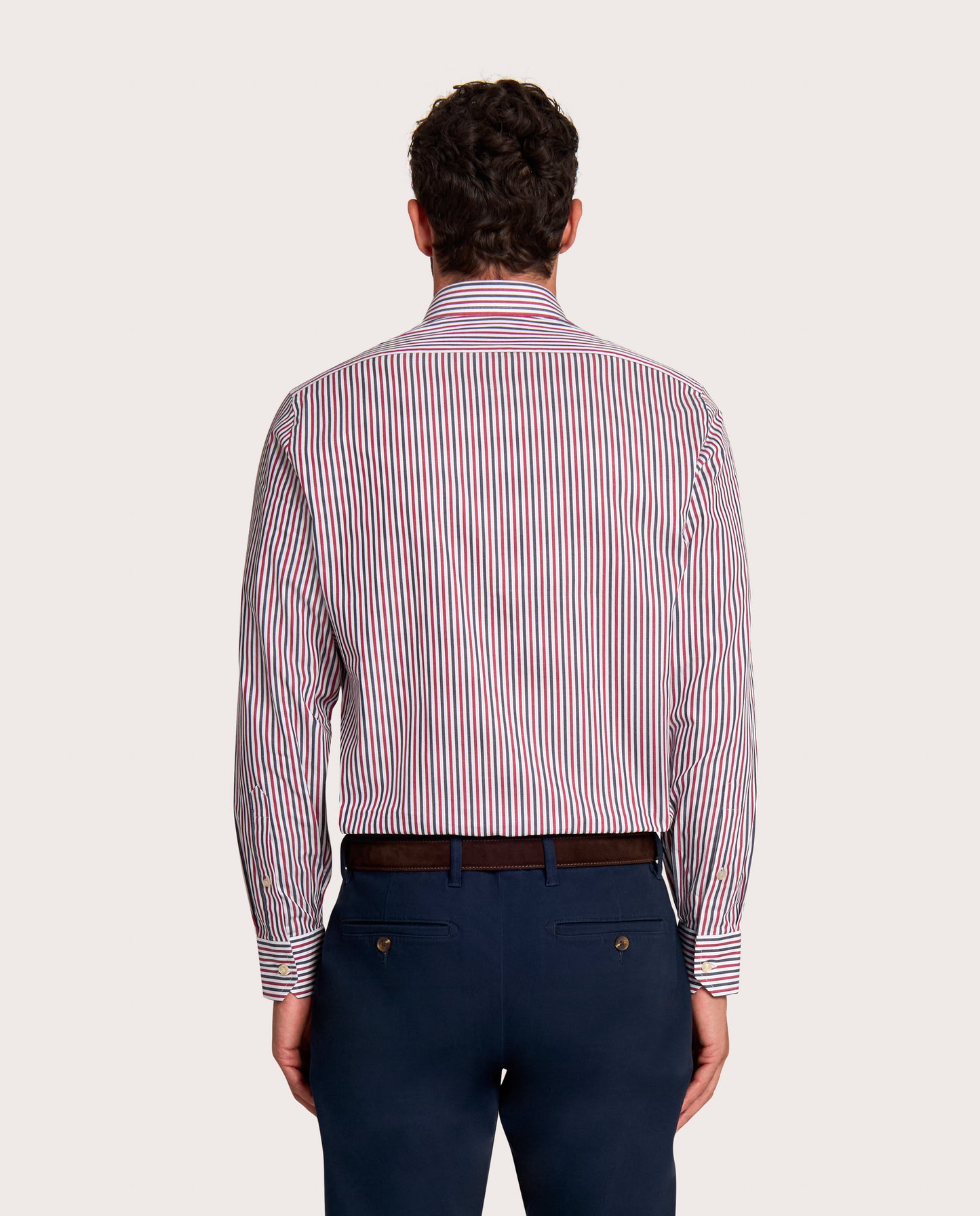 Camicissima Red 'n' Blue Striped Twill Shirt