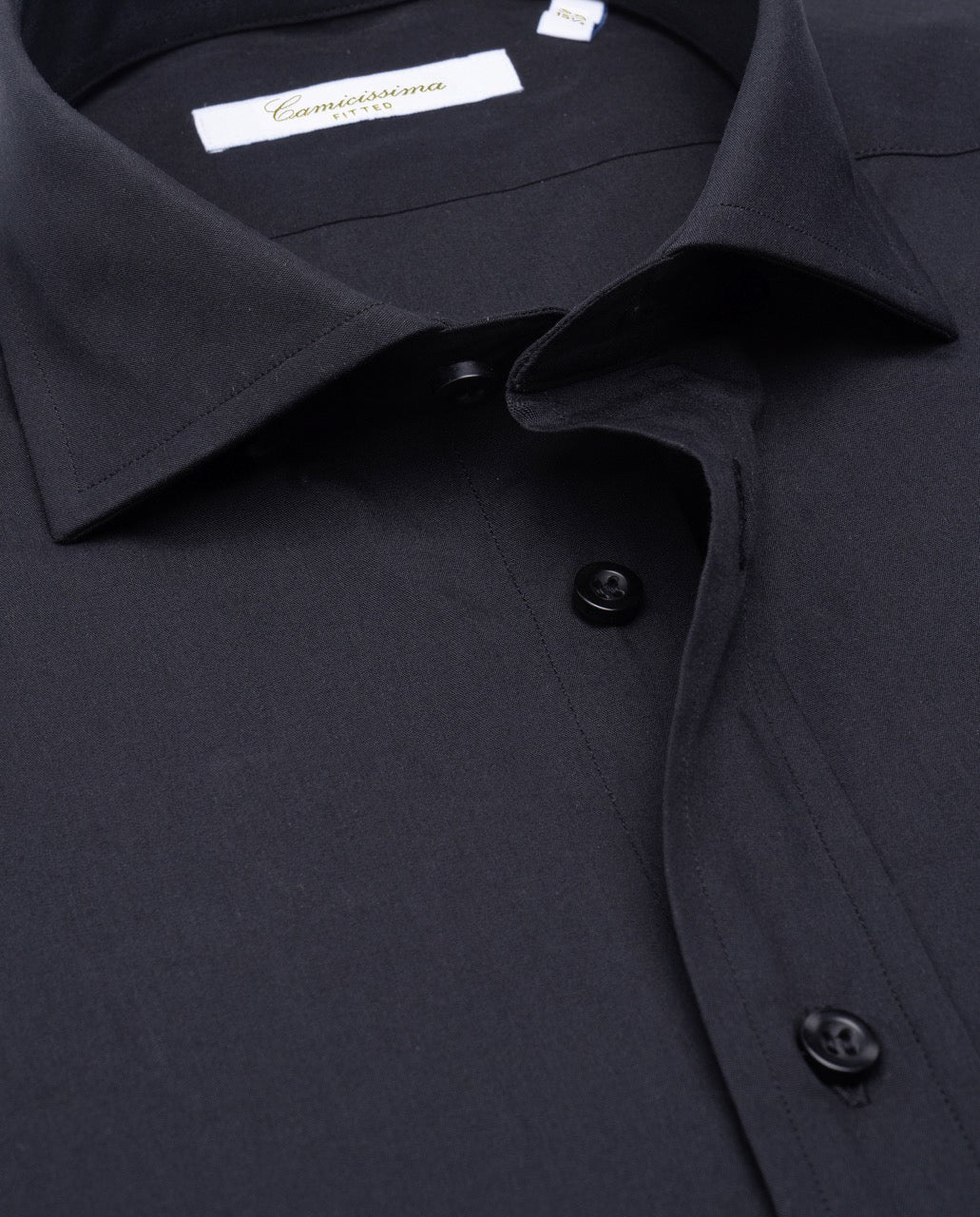 Camicissima Black Plain Poplin Shirt