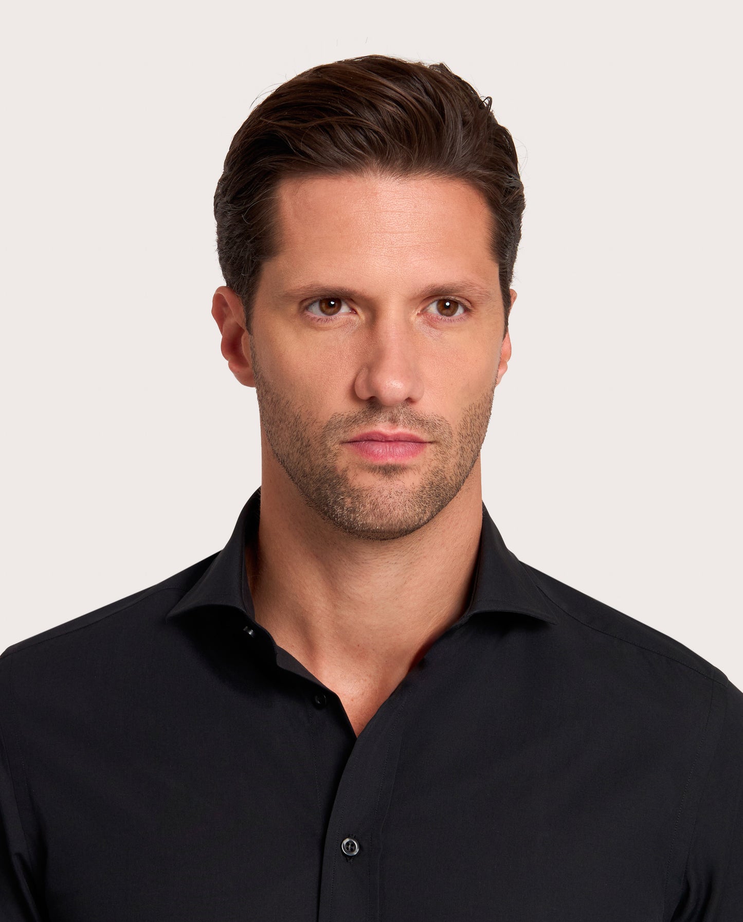 Camicissima Black Plain Poplin Shirt