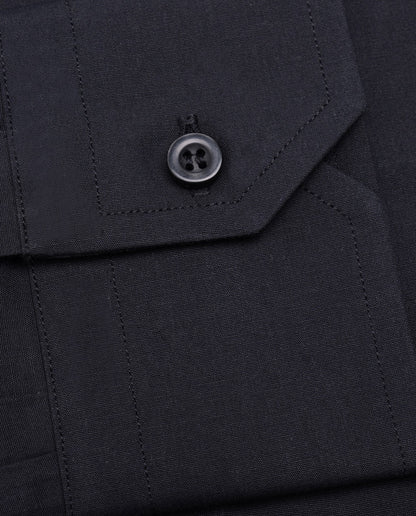 Camicissima Black Plain Poplin Shirt