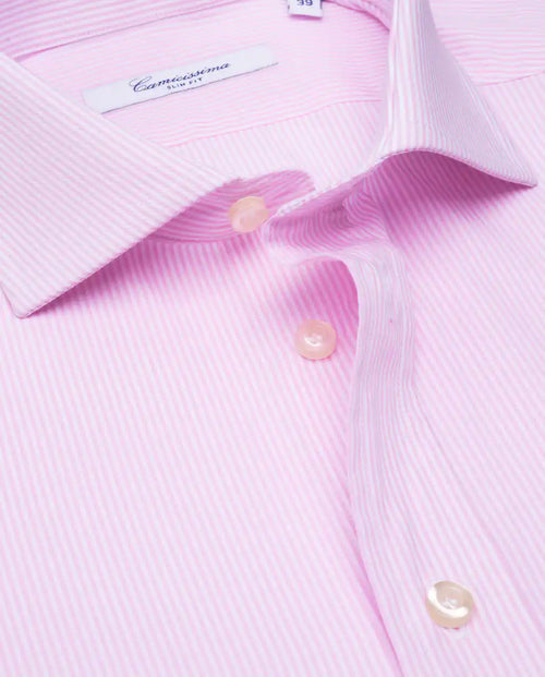 Camicissima Pink Striped Poplin Shirt