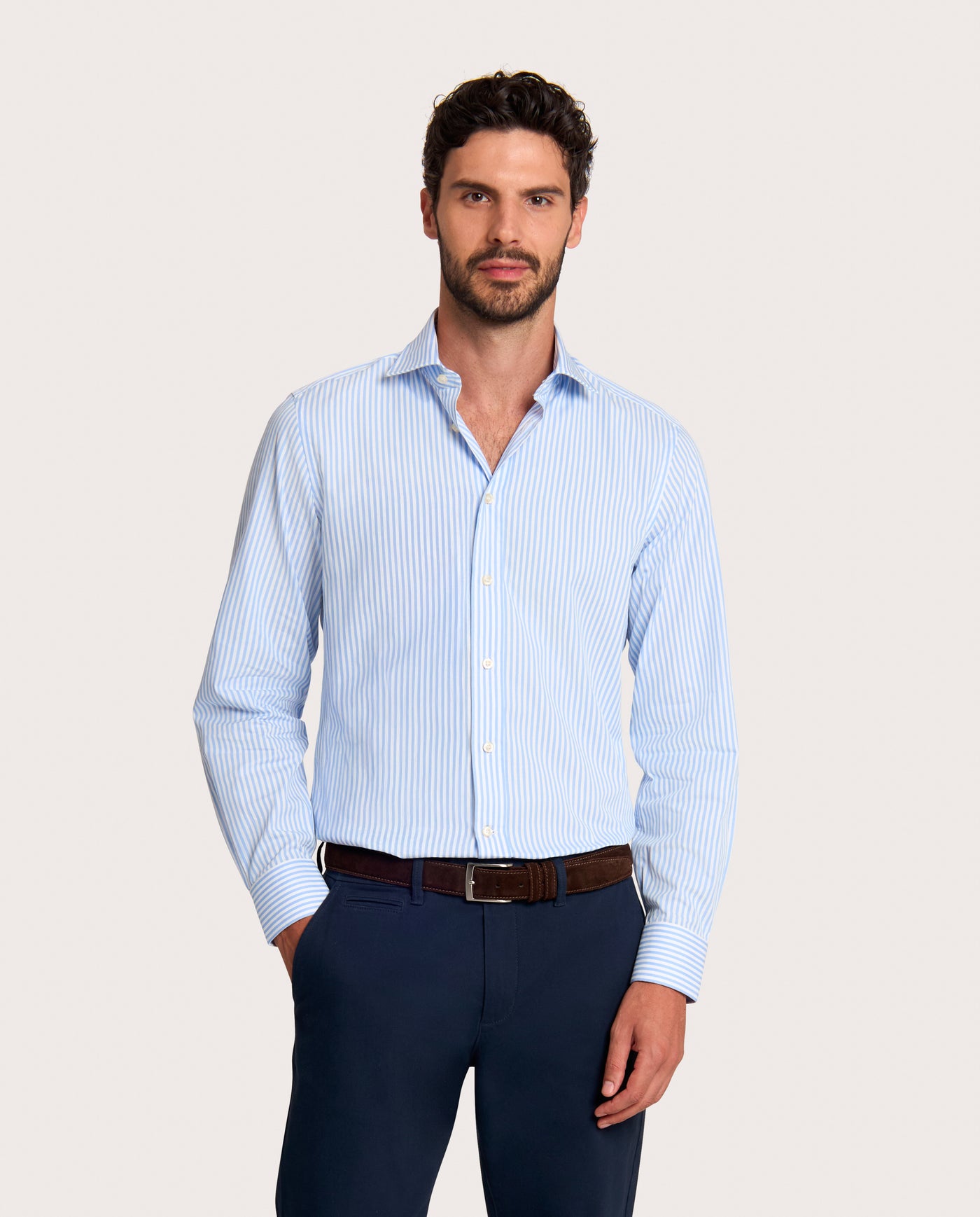 Camicissima Light Blue Striped Poplin Shirt