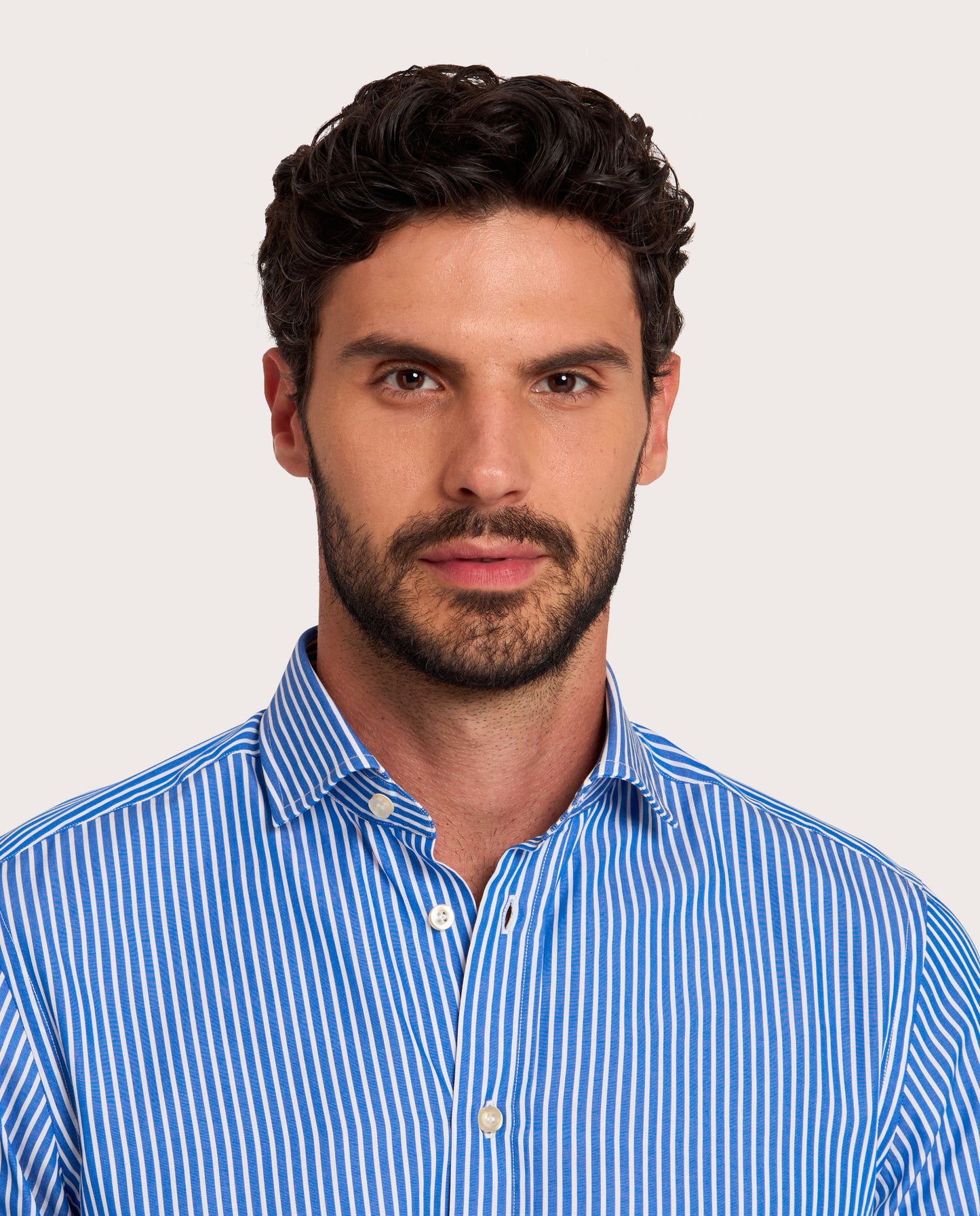 Camicissima Bright Blue Striped Fancy Poplin Shirt