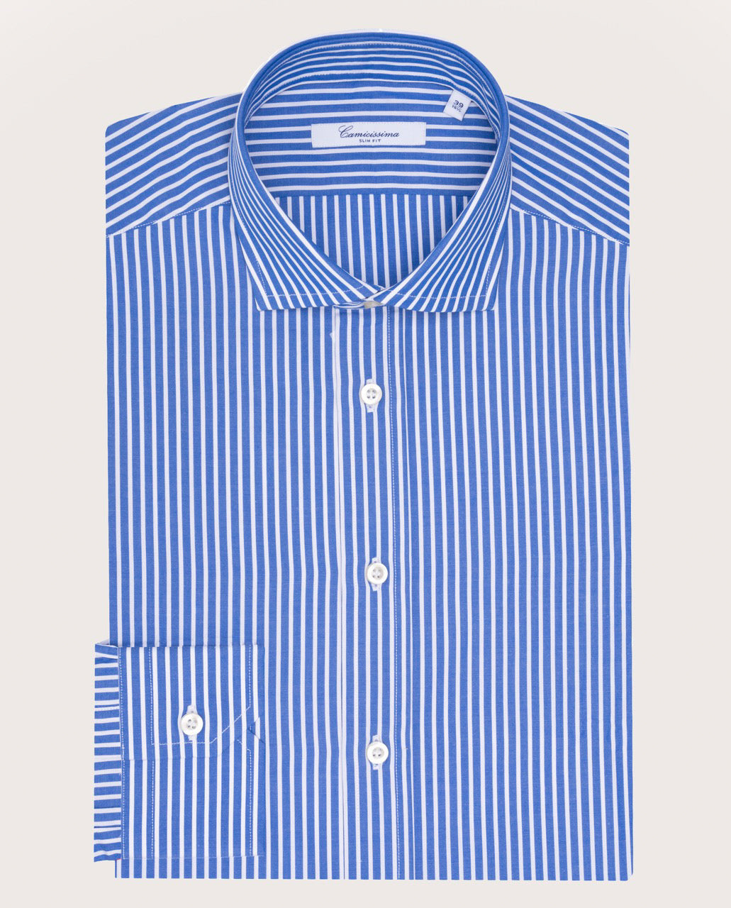 Camicissima Bright Blue Striped Fancy Poplin Shirt