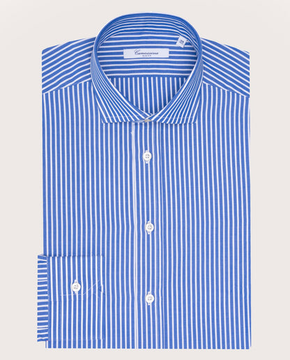 Camicissima Bright Blue Striped Fancy Poplin Shirt