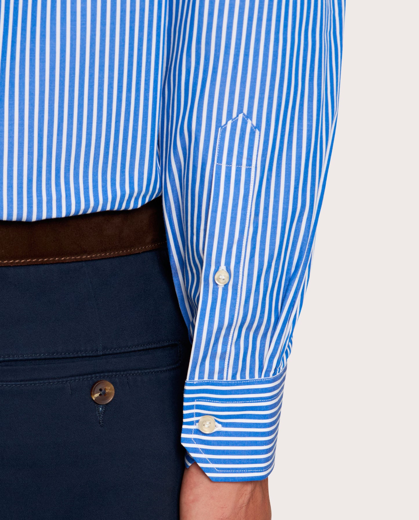 Camicissima Bright Blue Striped Fancy Poplin Shirt