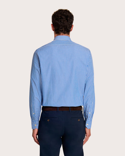 Camicissima Bright Blue Striped Fancy Poplin Shirt