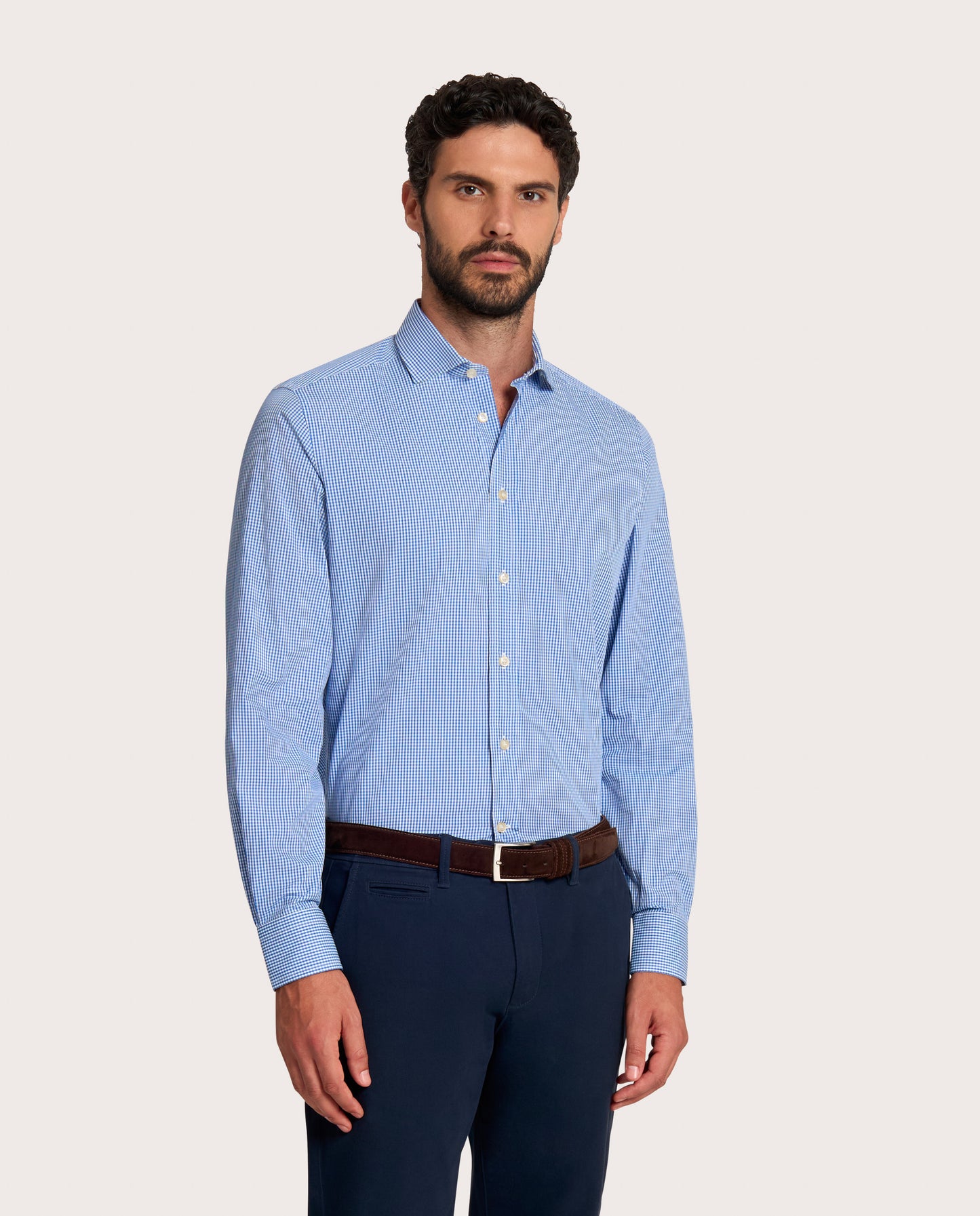 Camicissima Blue Checkered Fancy Poplin Shirt
