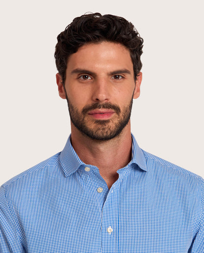 Camicissima Blue Checkered Fancy Poplin Shirt