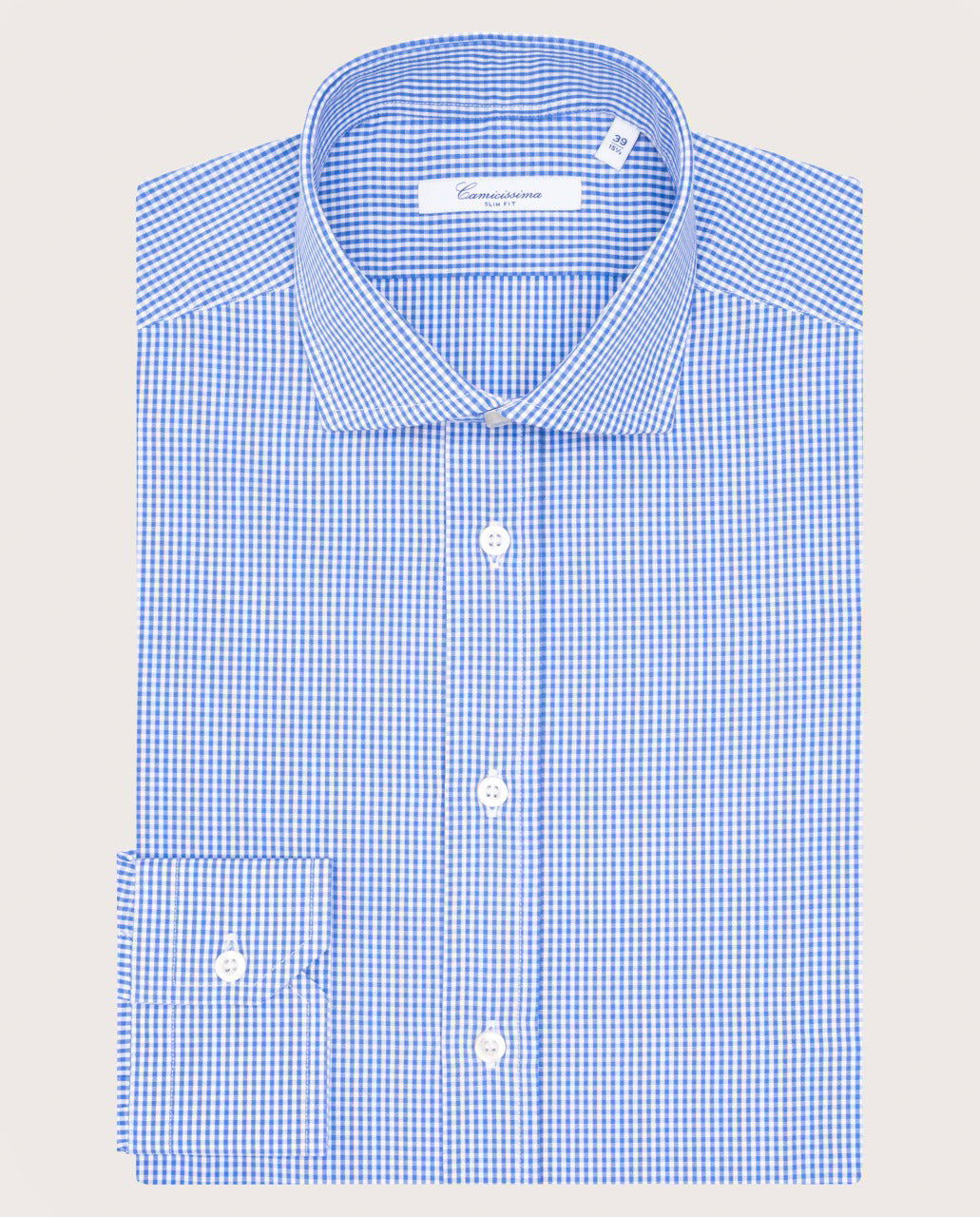 Camicissima Blue Checkered Fancy Poplin Shirt