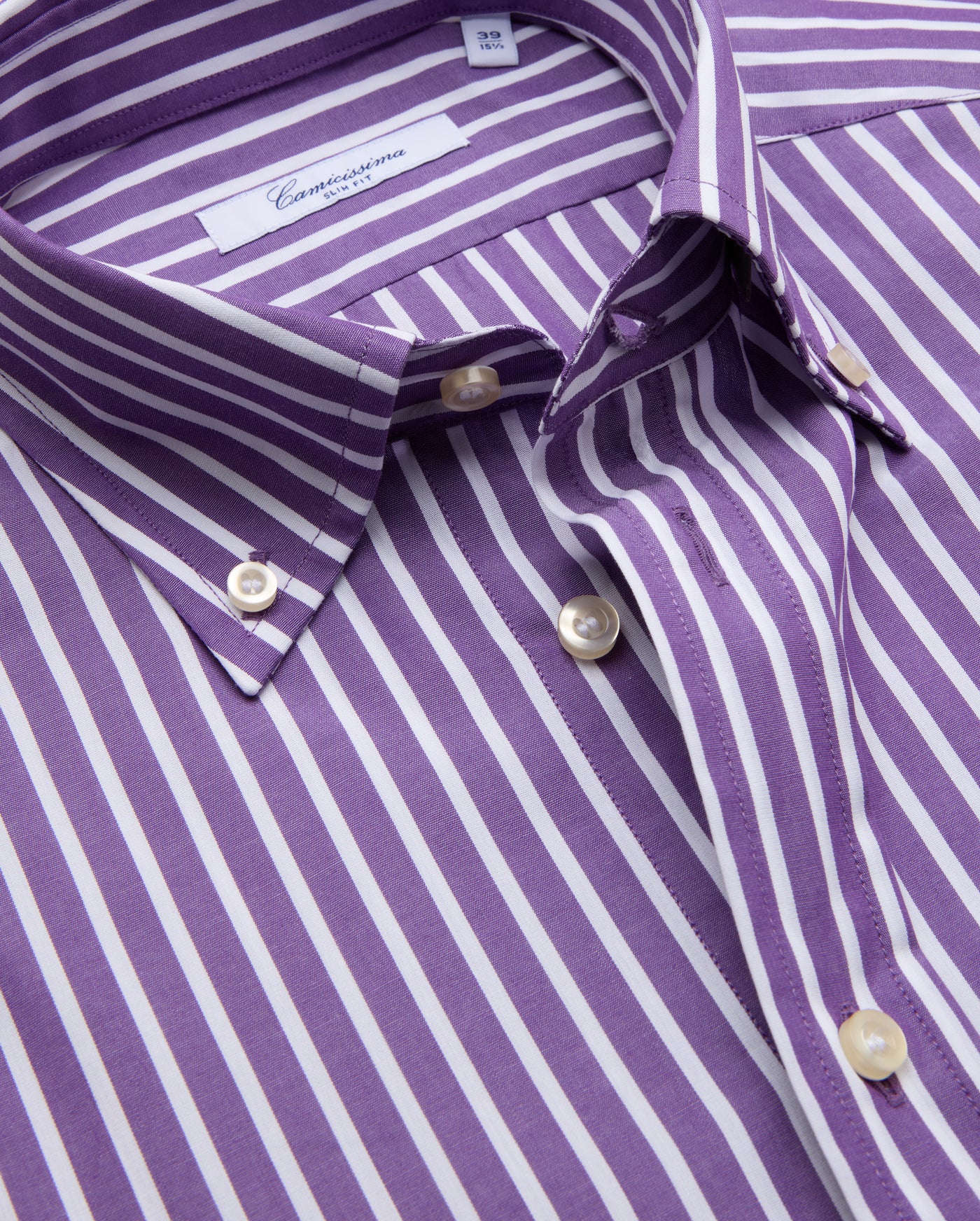 Camicissima Men's Premium 100% Cotton Formal Shirt - Violet | Slim Fit