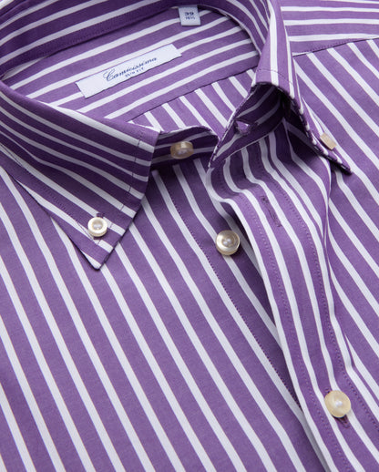 Camicissima Men's Premium 100% Cotton Formal Shirt - Violet | Slim Fit