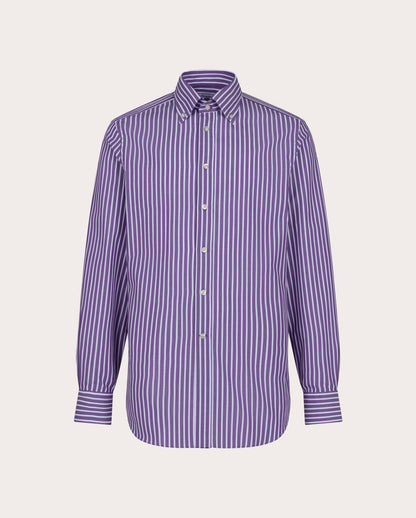 Camicissima Men's Premium 100% Cotton Formal Shirt - Violet | Slim Fit