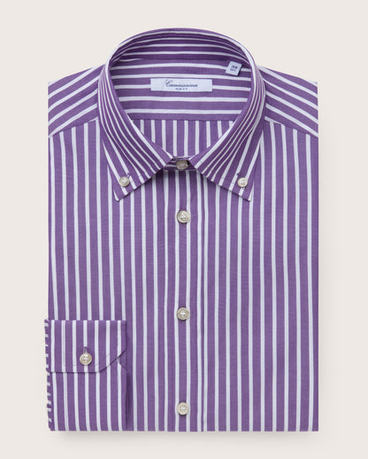 Camicissima Men's Premium 100% Cotton Formal Shirt - Violet | Slim Fit