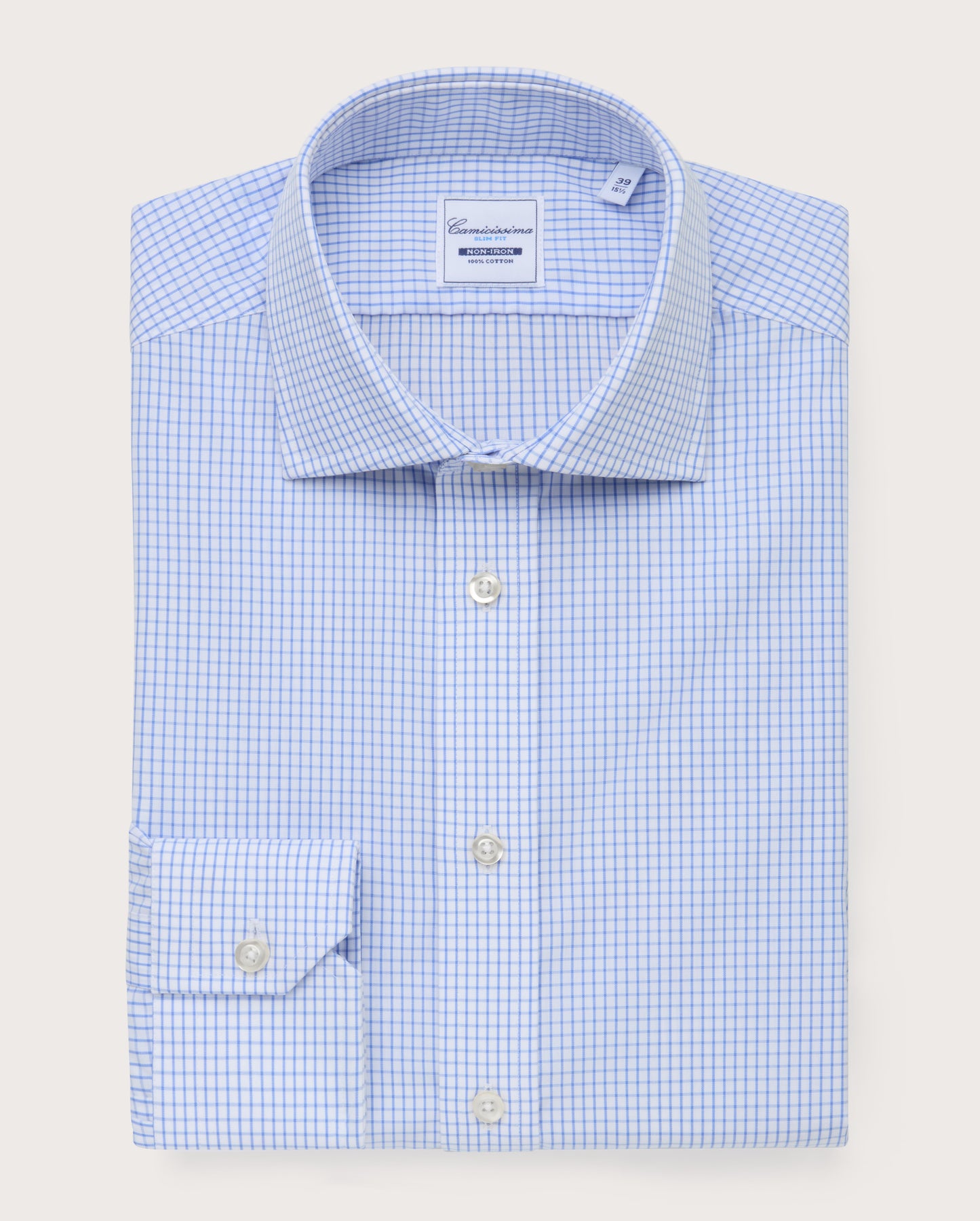 Camicissima Men's Premium COTTON shirt -LIGHT BLUE | SLIM FIT