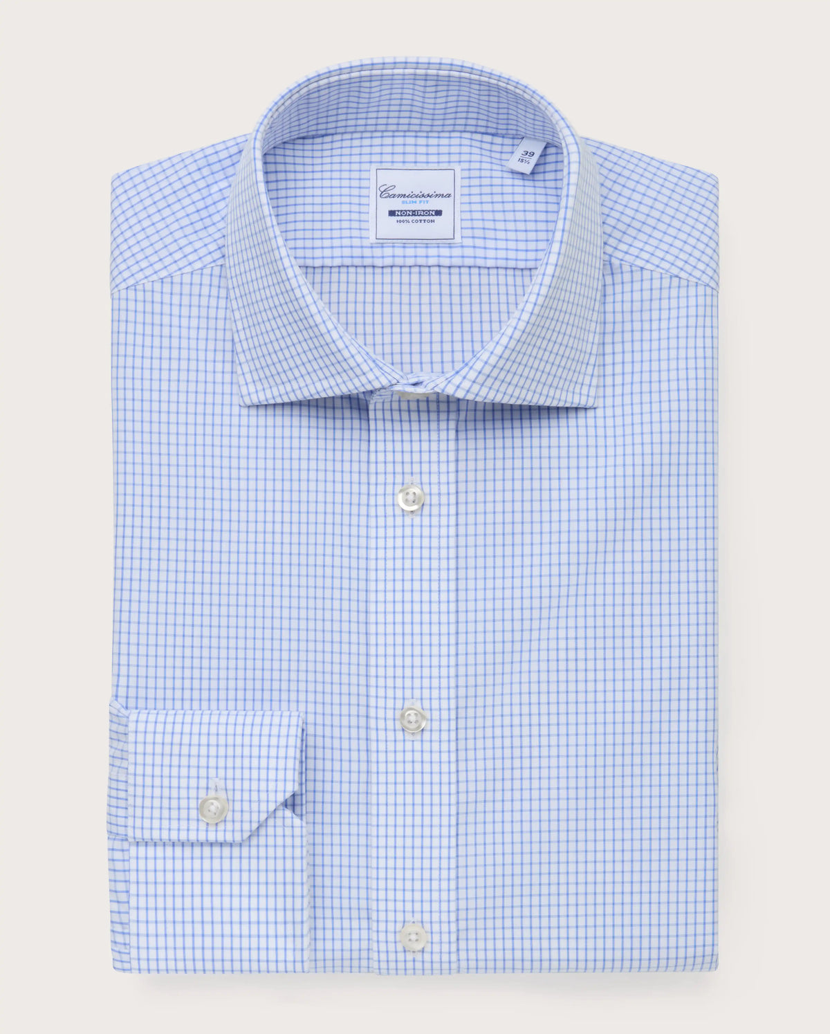 Camicissima Men's Premium COTTON shirt -LIGHT BLUE | SLIM FIT
