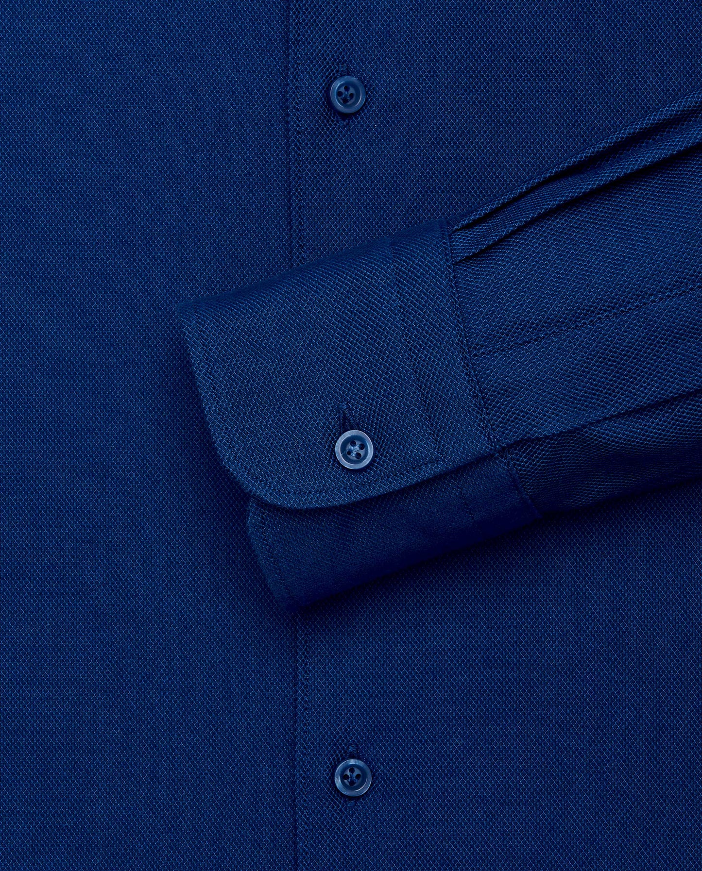 Camicissima Slim Comfort Fit Blue Knitted Dobby Shirt