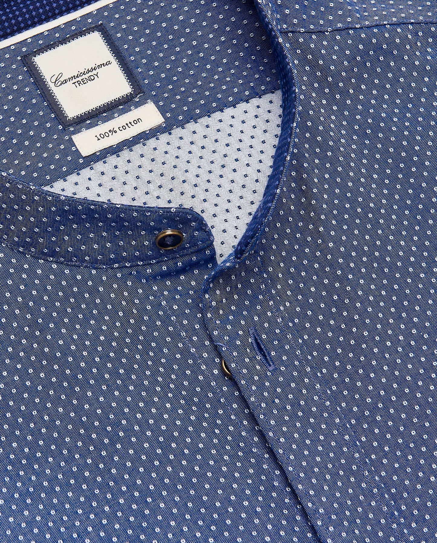 Camicissima Men’s Slim Comfort Fit Trendy Dobby Shirt | 100% Cotton