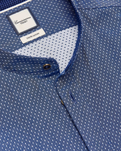 Camicissima Men’s Slim Comfort Fit Trendy Dobby Shirt | 100% Cotton