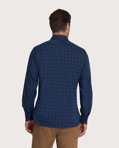 Camicissima Dark Blue Checkered Trendy Cotton Shirt