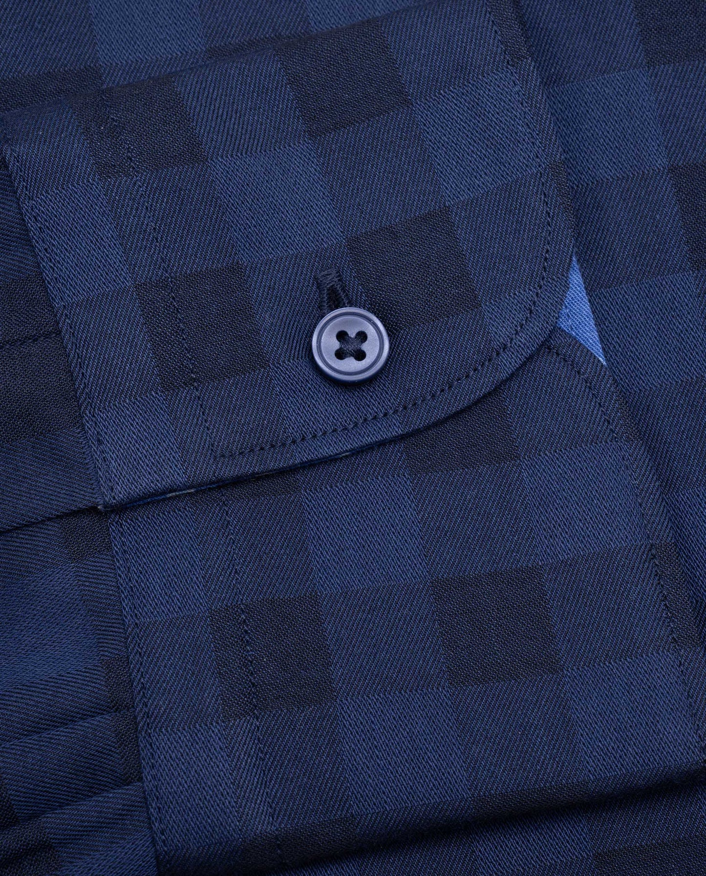 Camicissima Dark Blue Checkered Trendy Cotton Shirt