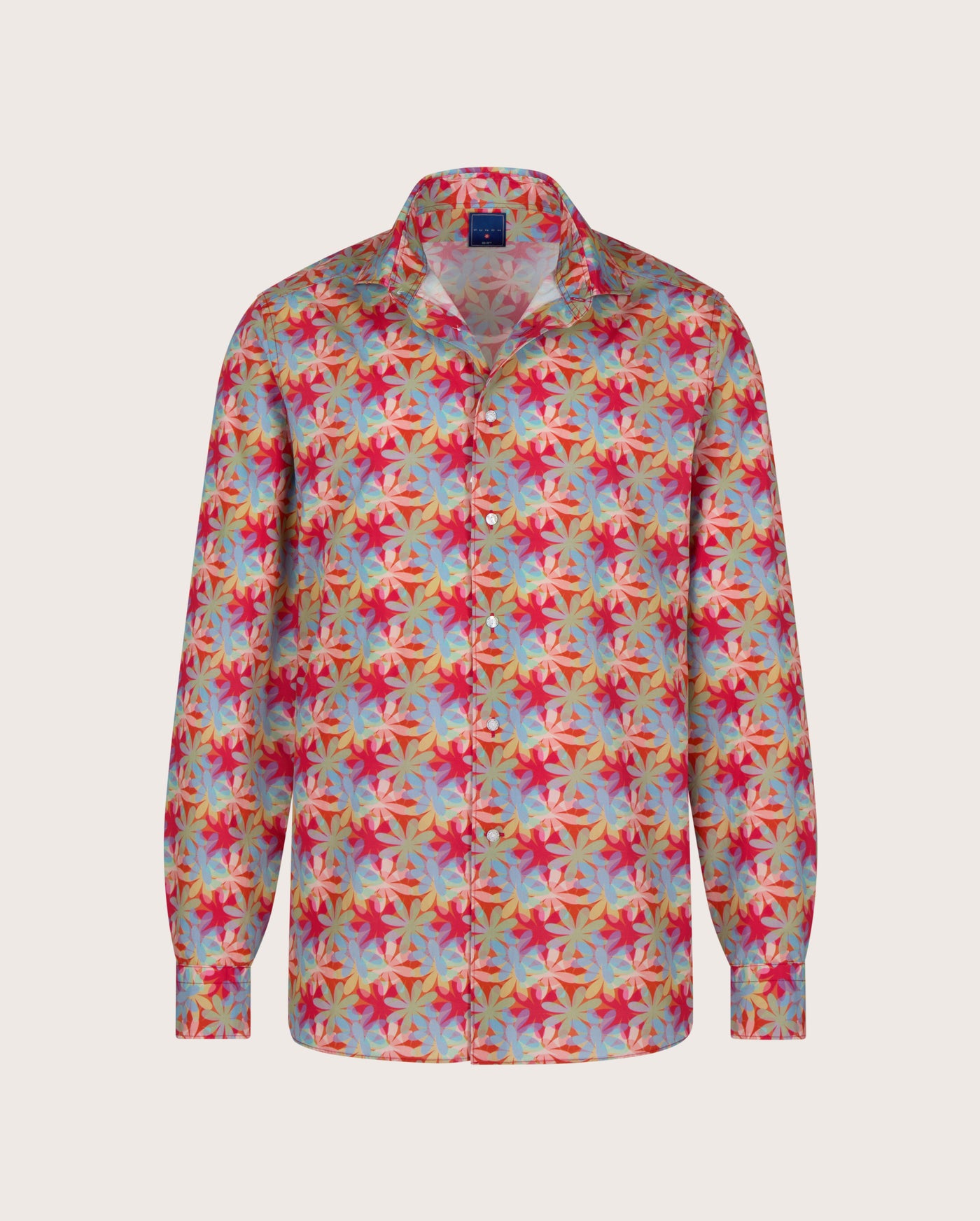 Camicissima Men's Premium 100% Cotton Punch Shirt - Red | Relaxed Fit