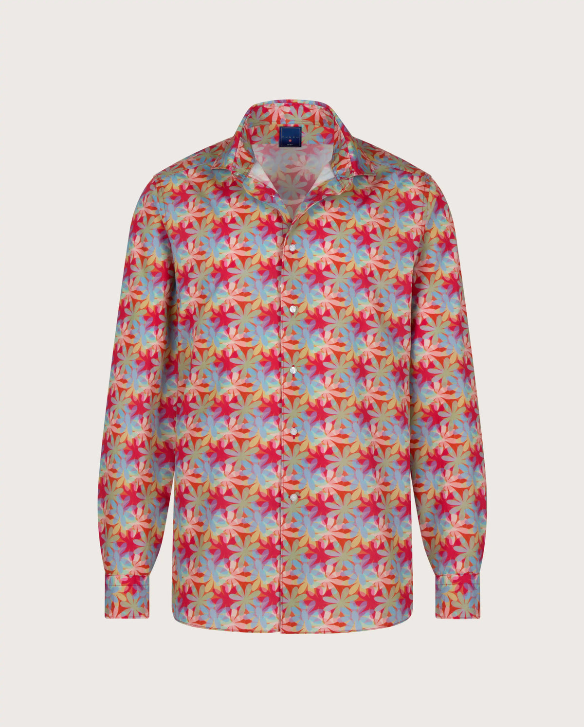 Camicissima Men's Premium 100% Cotton Punch Shirt - Red | Relaxed Fit