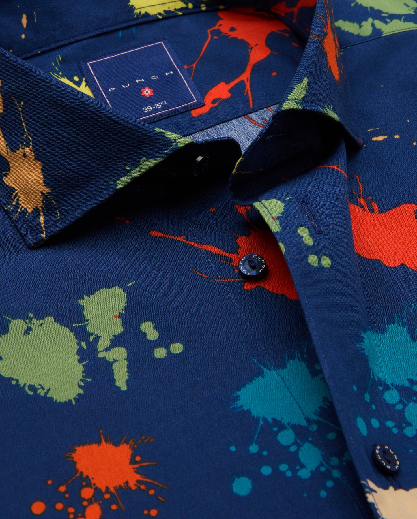 Camicissima Men's Premium 100% Cotton Punch Shirt - Blue Navy | Relaxed Fit