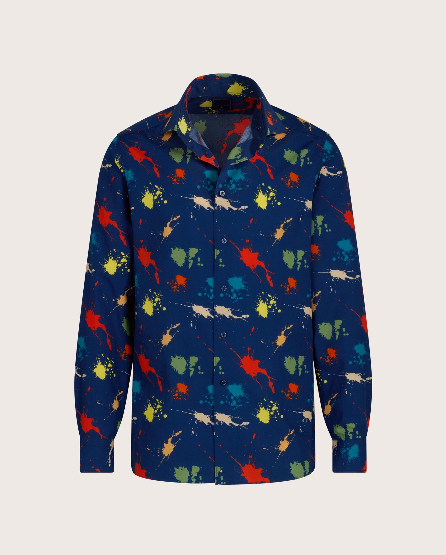 Camicissima Men's Premium 100% Cotton Punch Shirt - Blue Navy | Relaxed Fit