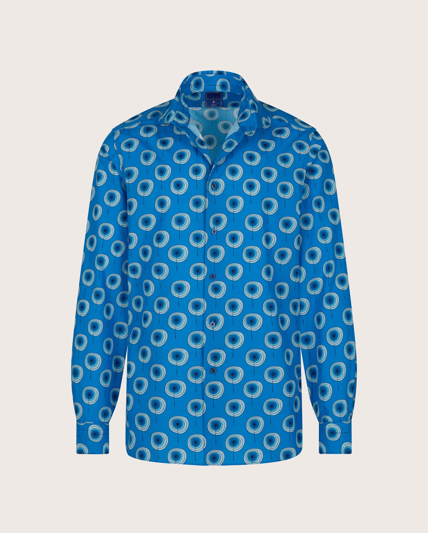 Camicissima Men's Premium 100% Cotton Punch Shirt - Blue | Relaxed Fit