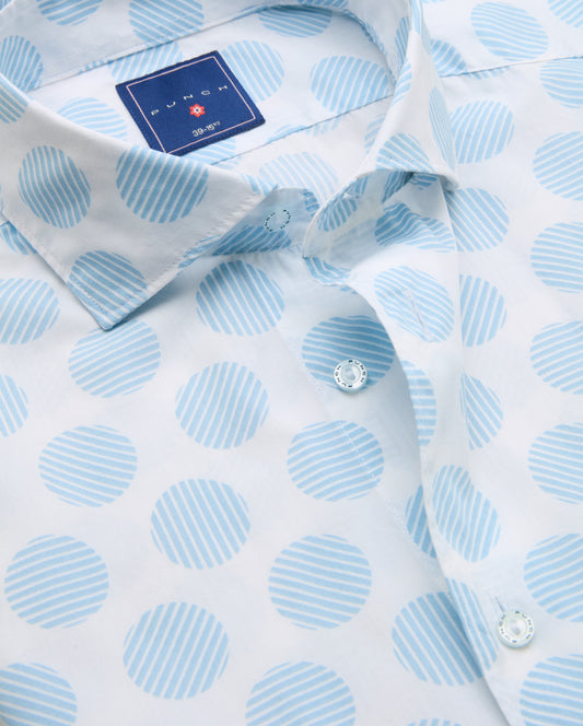 Camicissima Men's Premium 100% Cotton Punch Shirt -Light Blue | Relaxed Fit