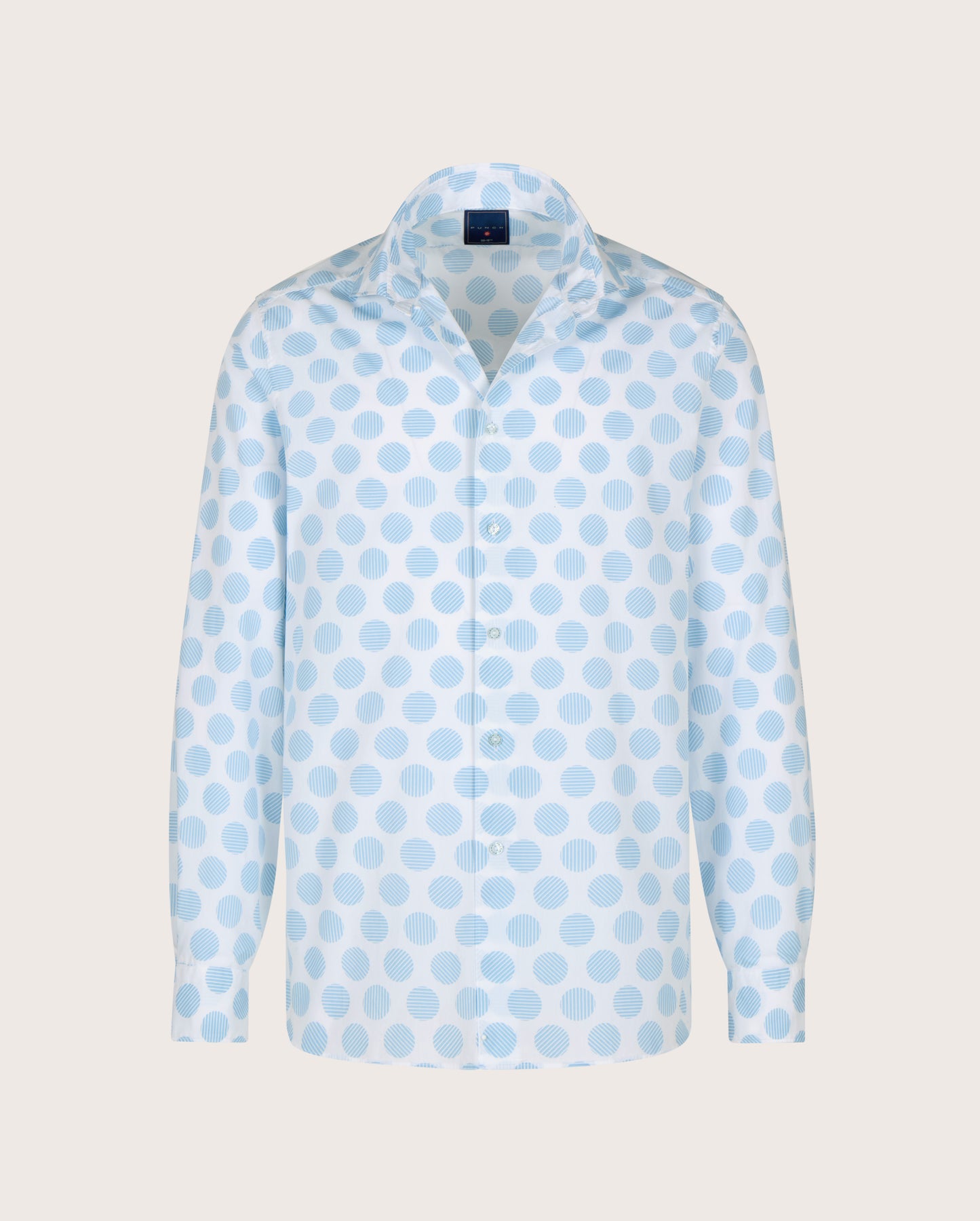 Camicissima Men's Premium 100% Cotton Punch Shirt -Light Blue | Relaxed Fit