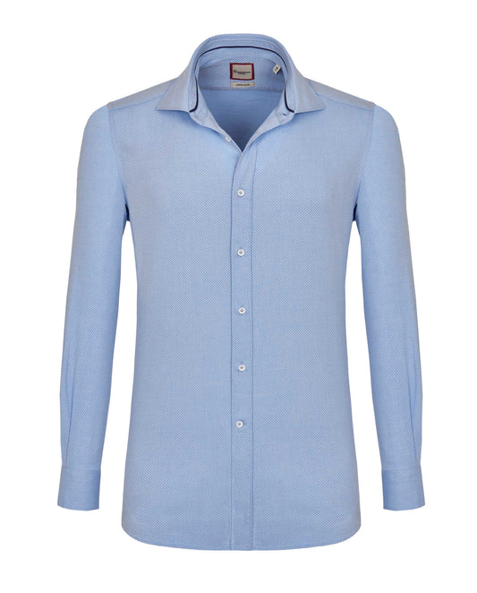 Camicissima Men’s Extra Slim Fit Knitted Dobby Shirt