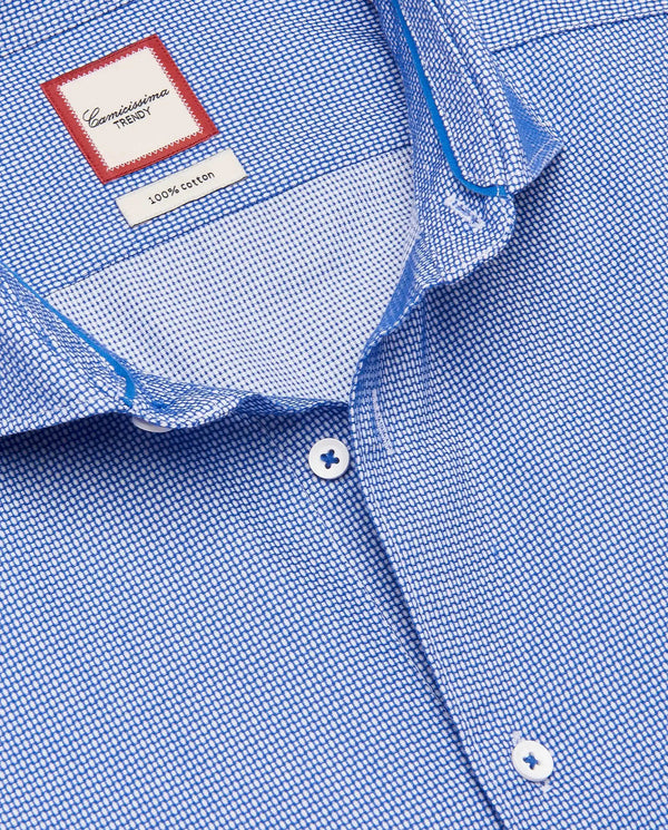 Camicissima Extra Slim Fit Trendy Cotton Dobby Shirt