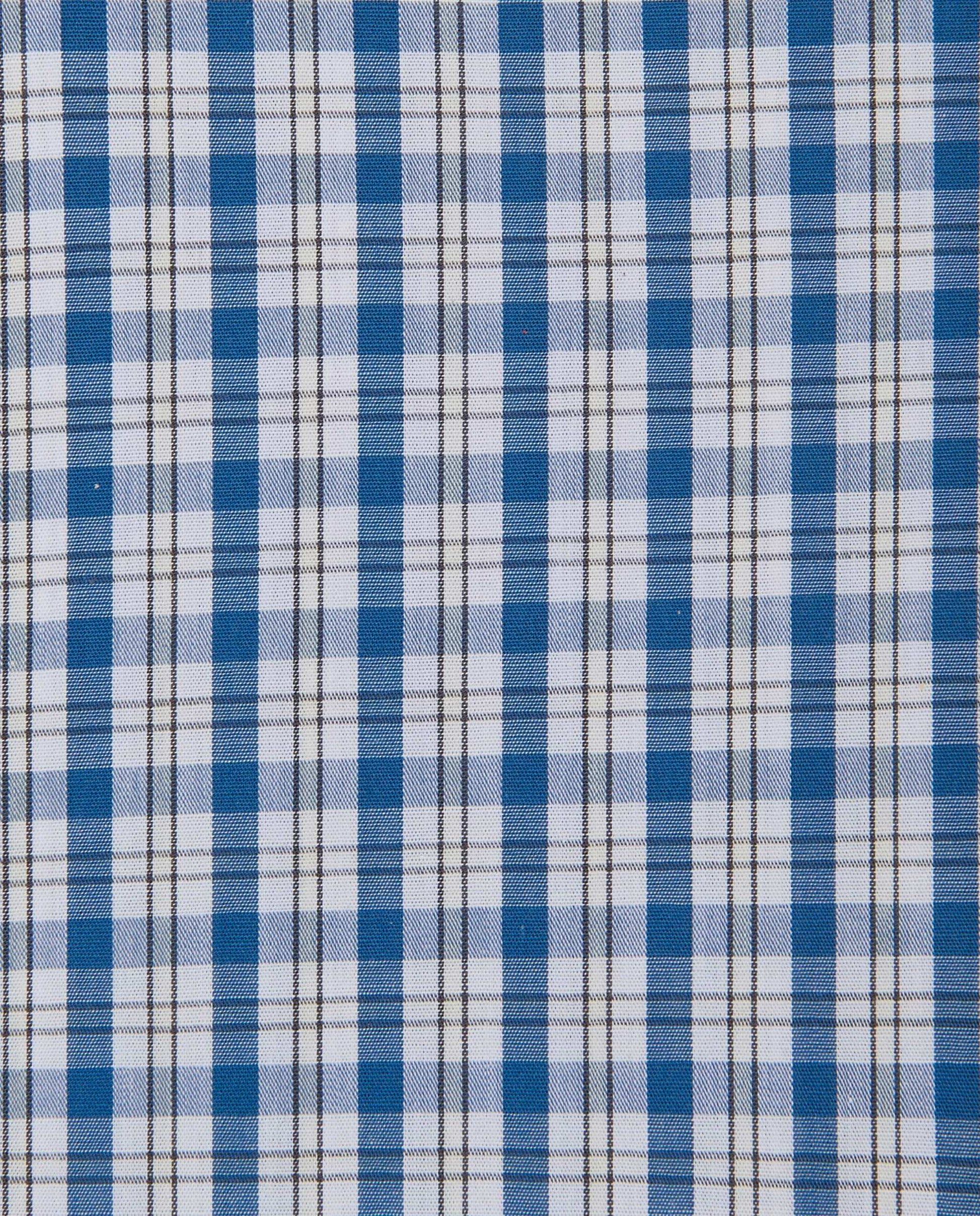 Men’s Fitted Button Down Checked Shirt – Blue | 100% Cotton | Fancy Full Sleeves