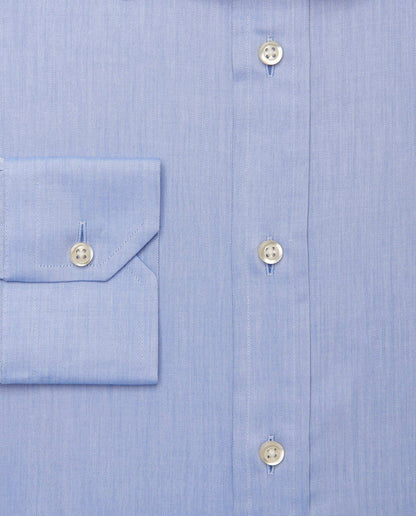 Men’s Slim Fit Plain Shirt – Azure | 100% Cotton | Classic Full Sleeves