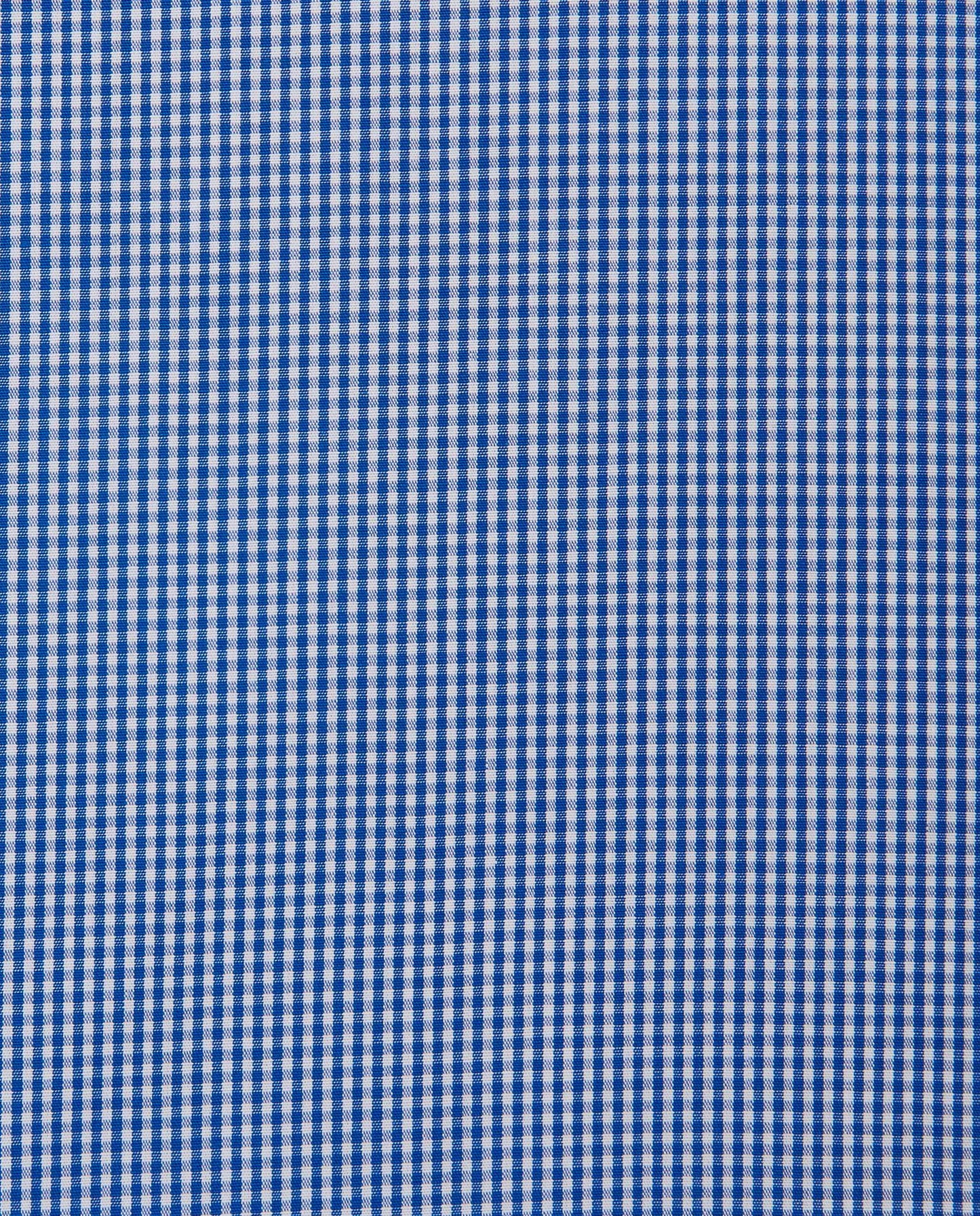 Men’s Classic Blue Checked Shirt – Fitted Design | 100% Cotton | Full Sleeves