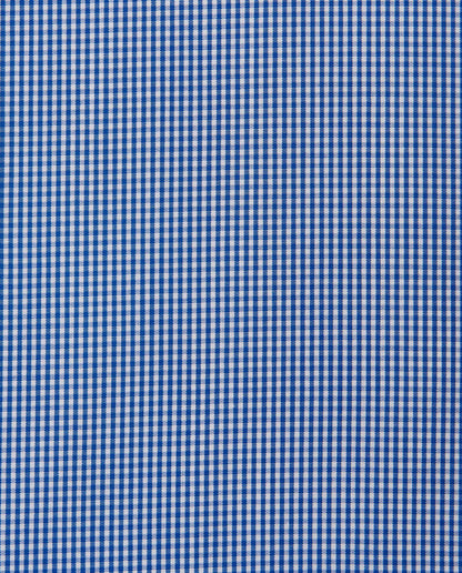 Men’s Classic Blue Checked Shirt – Fitted Design | 100% Cotton | Full Sleeves
