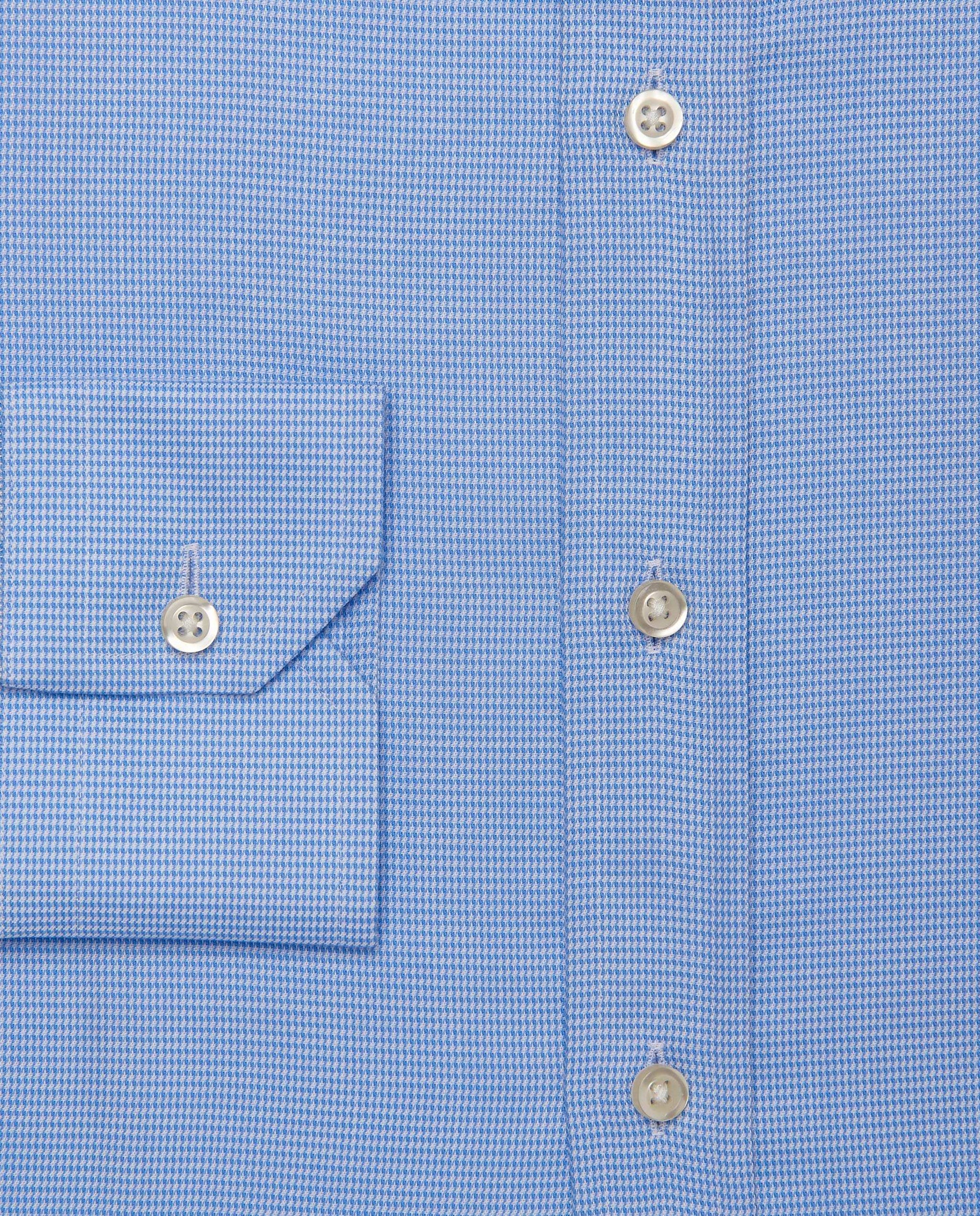 Men’s Fitted Dobby Shirt – Light Blue | 100% Cotton | Textured Weave | Full Sleeves