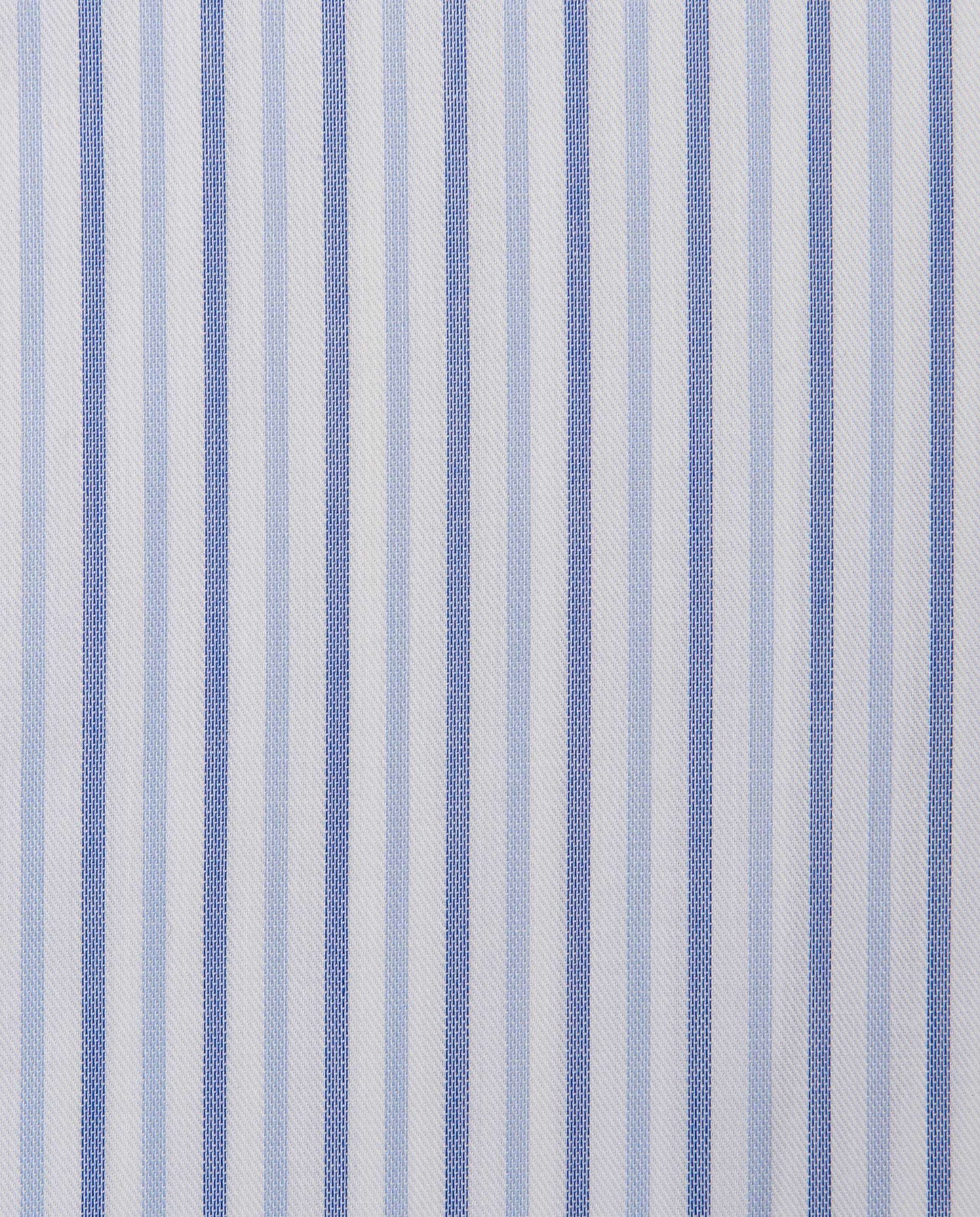 Men’s Fitted Striped Shirt – Light Blue | 100% Cotton | Classic Full Sleeves
