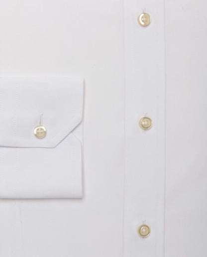 Camicissima Men’s Slim Fit Plain Shirt – White | 100% Cotton | Classic Full Sleeves